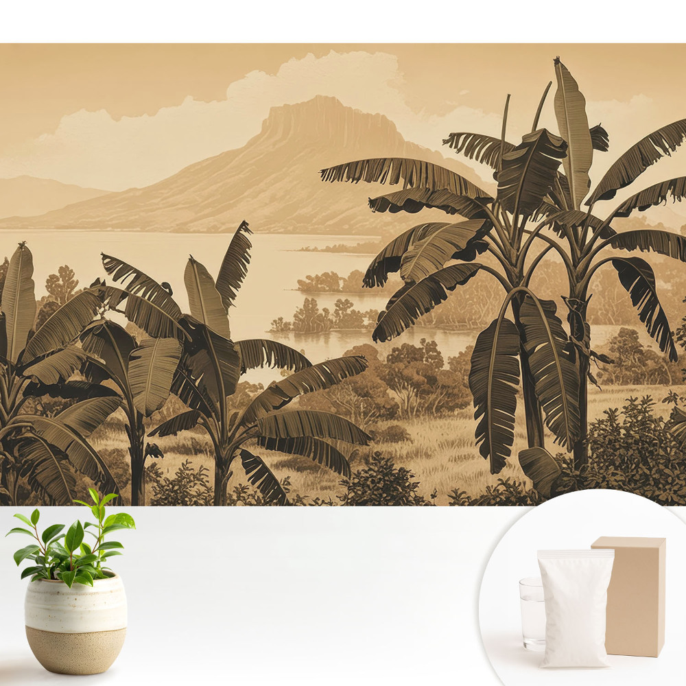 Fototapeta na wymiar do sypialni Krajobraz tropikalny harmonijny