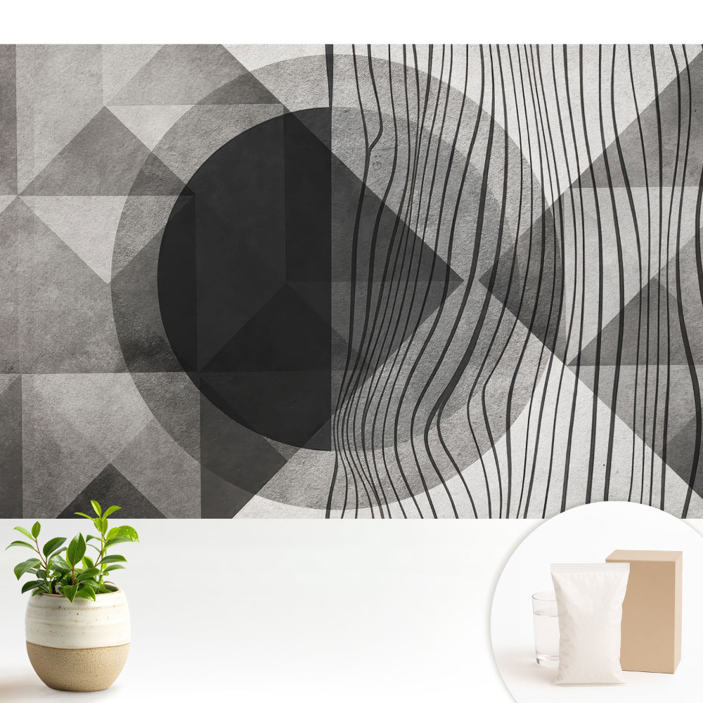 Fototapeta do salonu Stylowe geometryczne wzory w odcieniach szarości