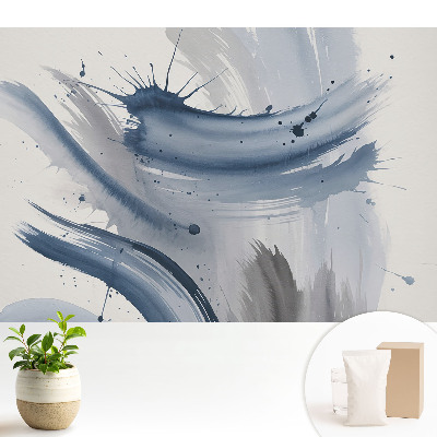 Fototapeta z nadrukiem na flizelinie Niebieskie abstrakcyjne pociągnięcia pędzla