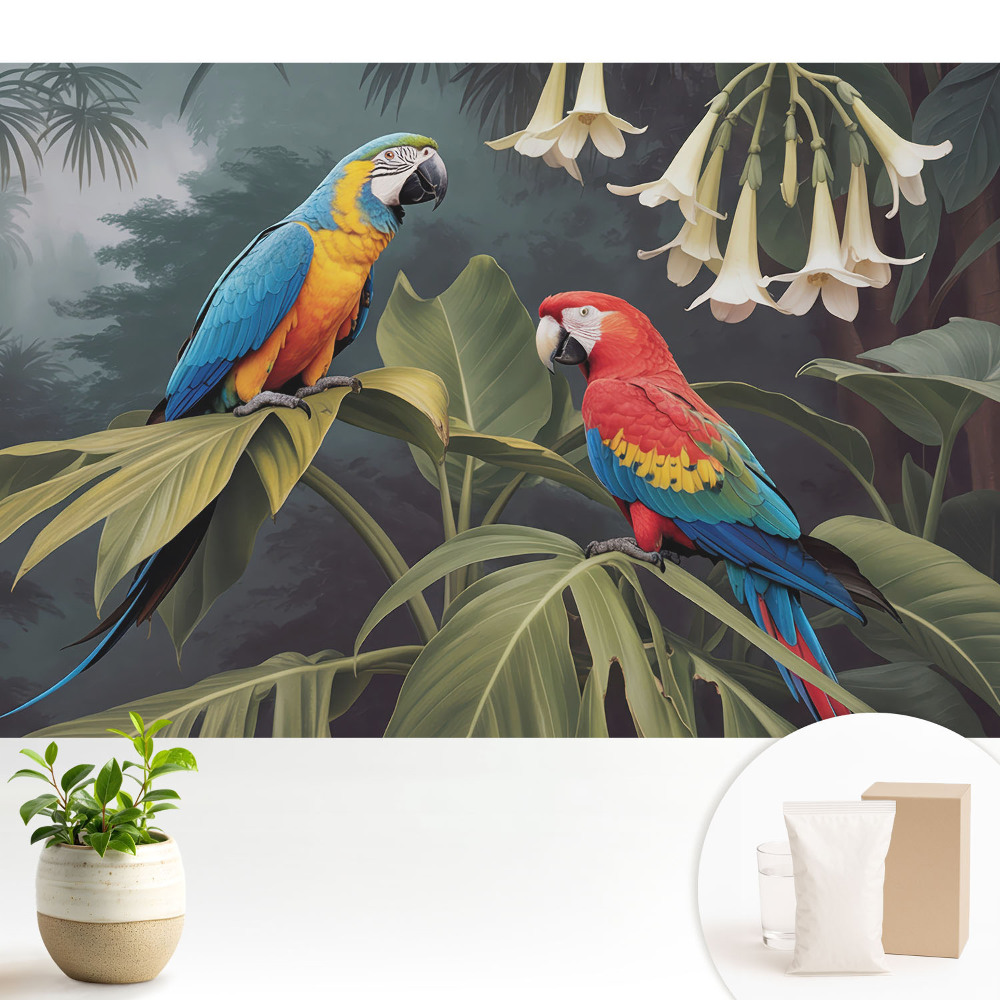 Fototapeta Tropikalne papugi egzotyka barw
