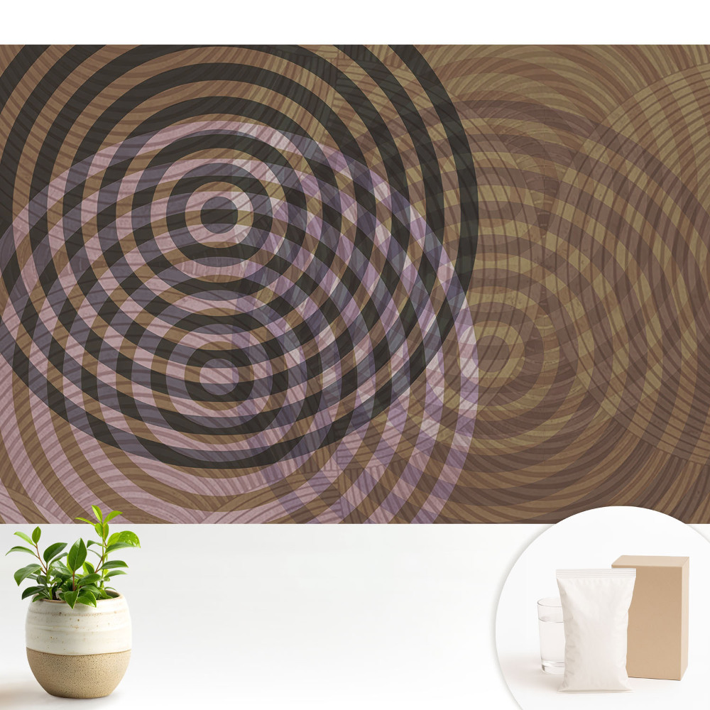 Tapeta fotograficzna flizelinowa Koncentryczne kręgi retro nowoczesność