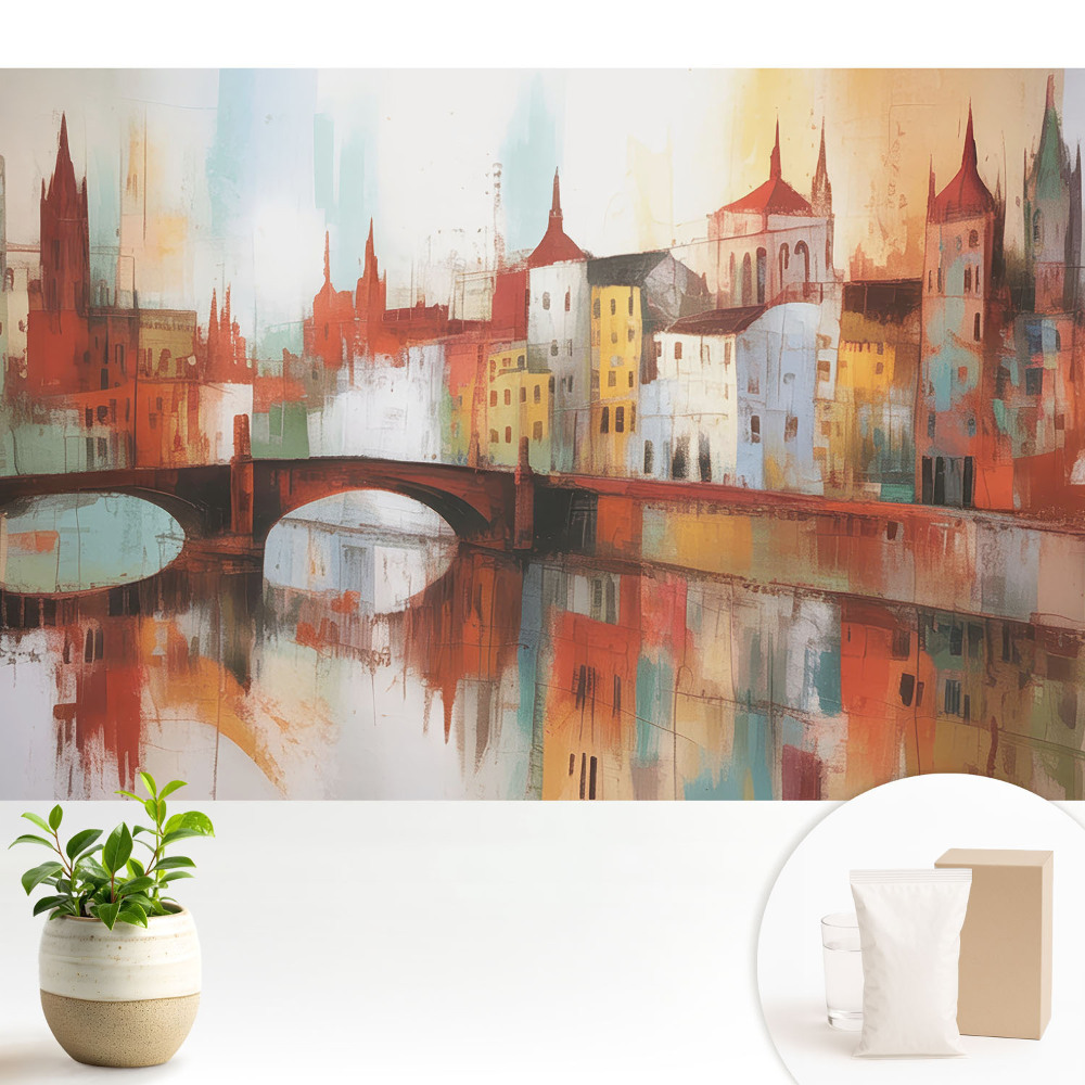 Fototapeta na wymiar do sypialni Kolorowa panorama miasta