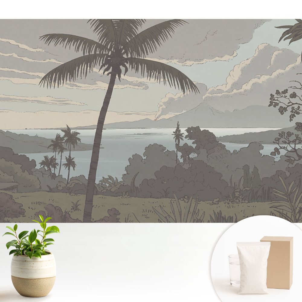 Fototapeta flizelinowa do salonu Spokojne palmy nad morzem