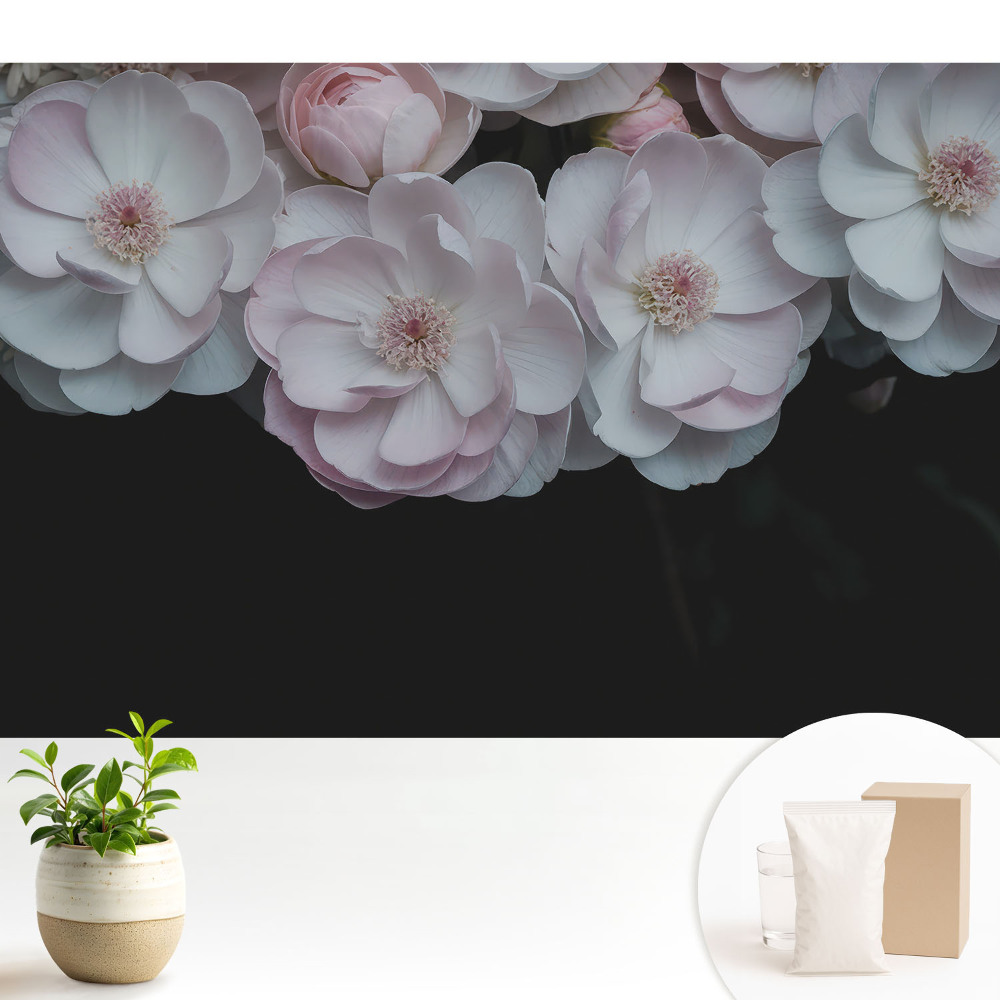 Tapeta fotograficzna flizelinowa Romantyczne kwiaty w subtelnych barwach