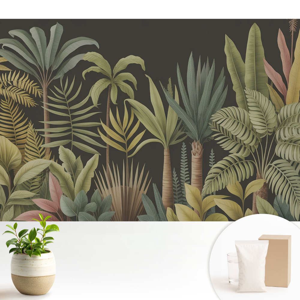 Tapeta fotograficzna flizelinowa Egzotyczne liście palmy tropików