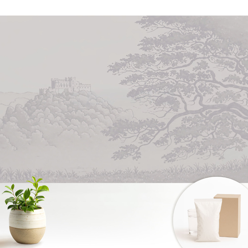 Fototapeta do salonu Krajobraz zamku wśród drzew