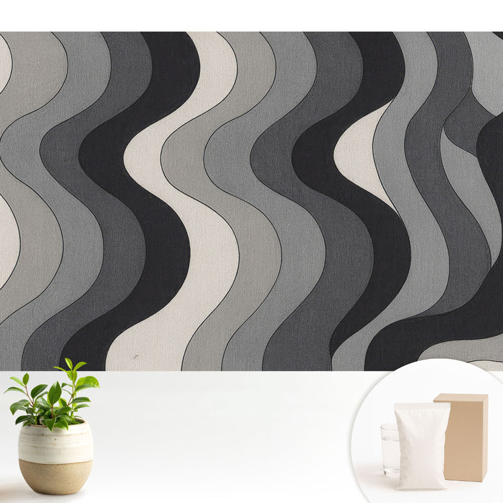 Fototapeta do salonu Nowoczesny falujący wzór w odcieniach szarości
