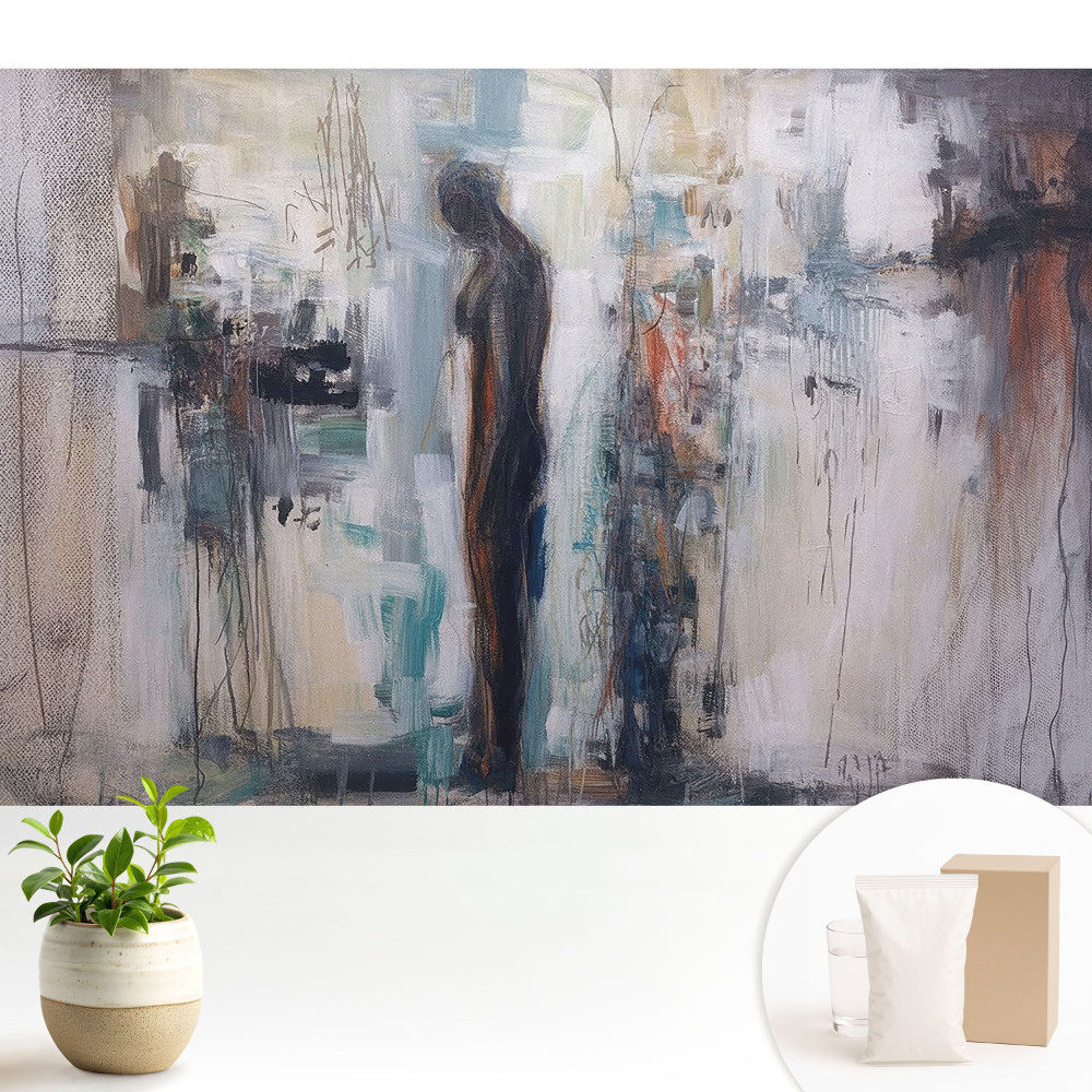 Fototapeta Abstrakcyjna sylwetka w stonowanych barwach