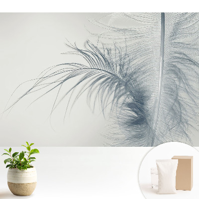 Tapeta fotograficzna flizelinowa Motyw delikatnego pióra lekkość i harmonia