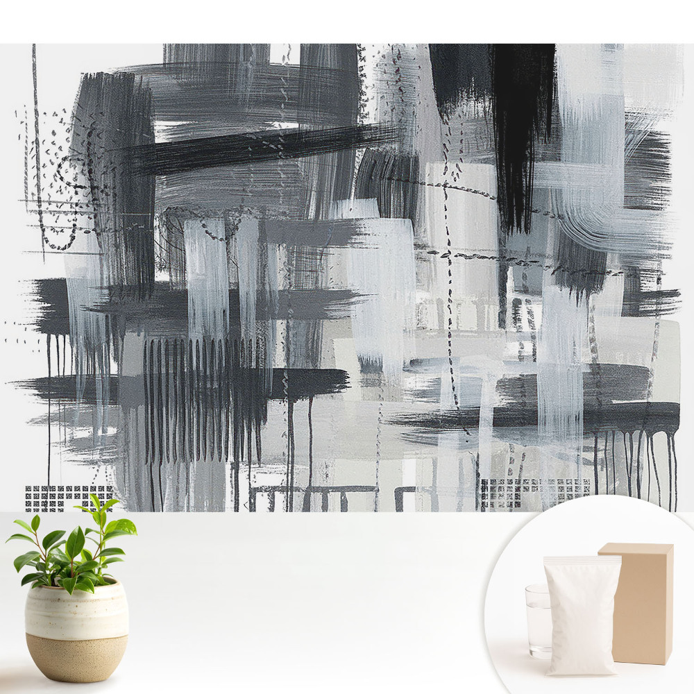 Nowoczesna fototapeta na wymiar Monochromatyczna abstrakcja pociągnięć