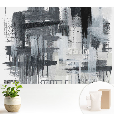 Nowoczesna fototapeta na wymiar Monochromatyczna abstrakcja pociągnięć