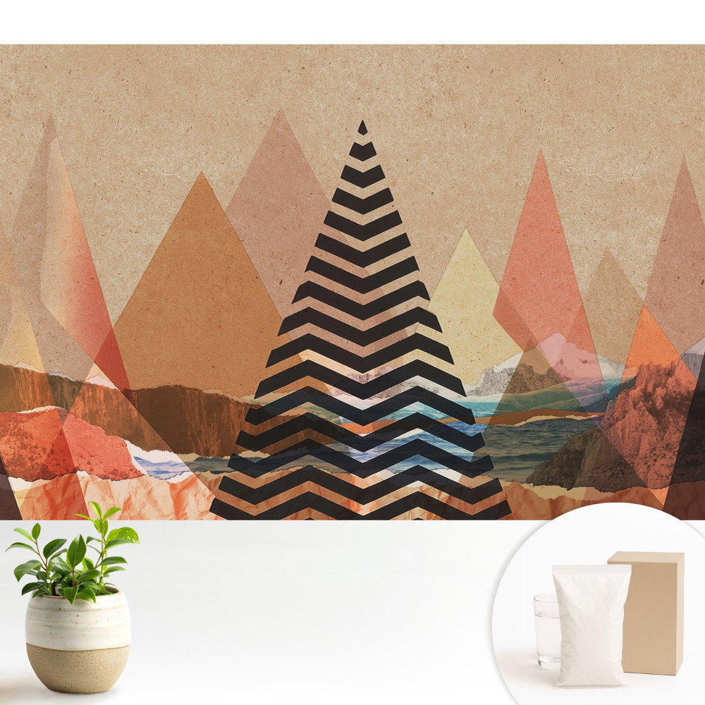 Fototapeta flizelinowa do salonu Abstrakcyjne trójkąty równowaga harmonia