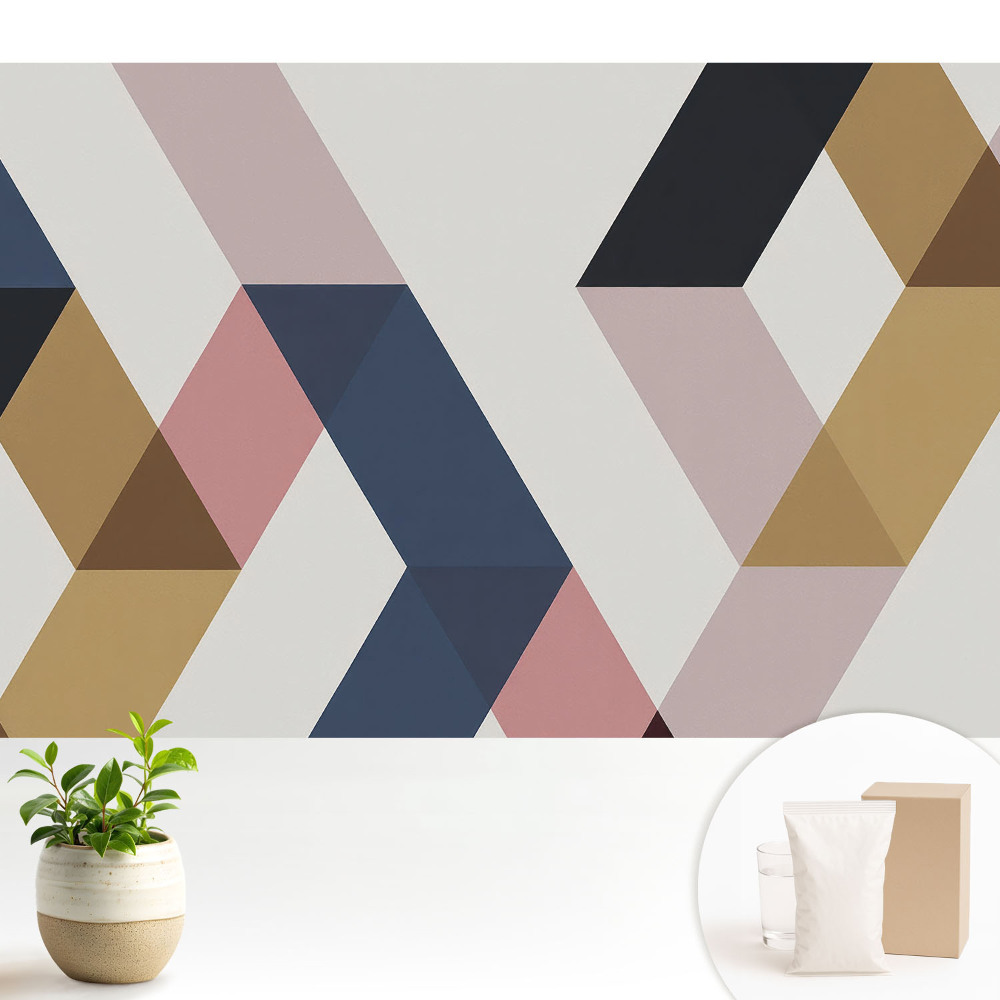 Tapeta fotograficzna flizelinowa Geometryczne figury w subtelnych pastelach