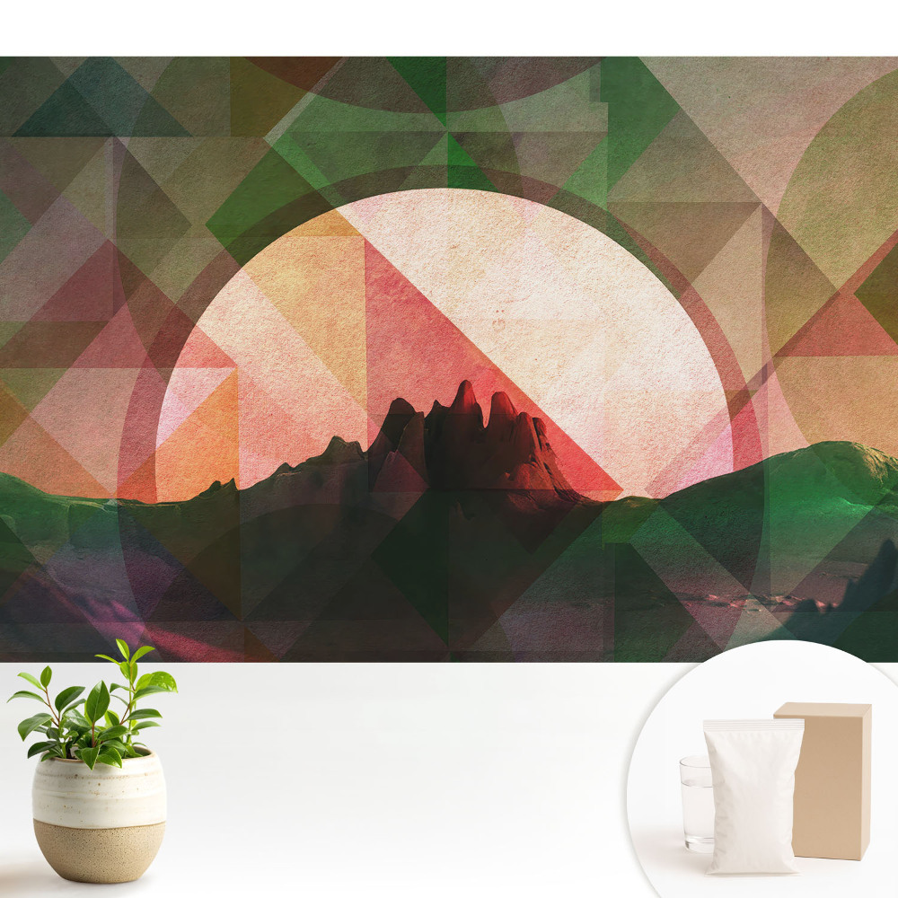 Fototapeta flizelinowa do salonu Geometryczne góry zachód