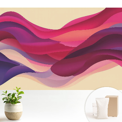Fototapeta z nadrukiem na flizelinie Kolorowe fale oraz abstrakcyjne kształty