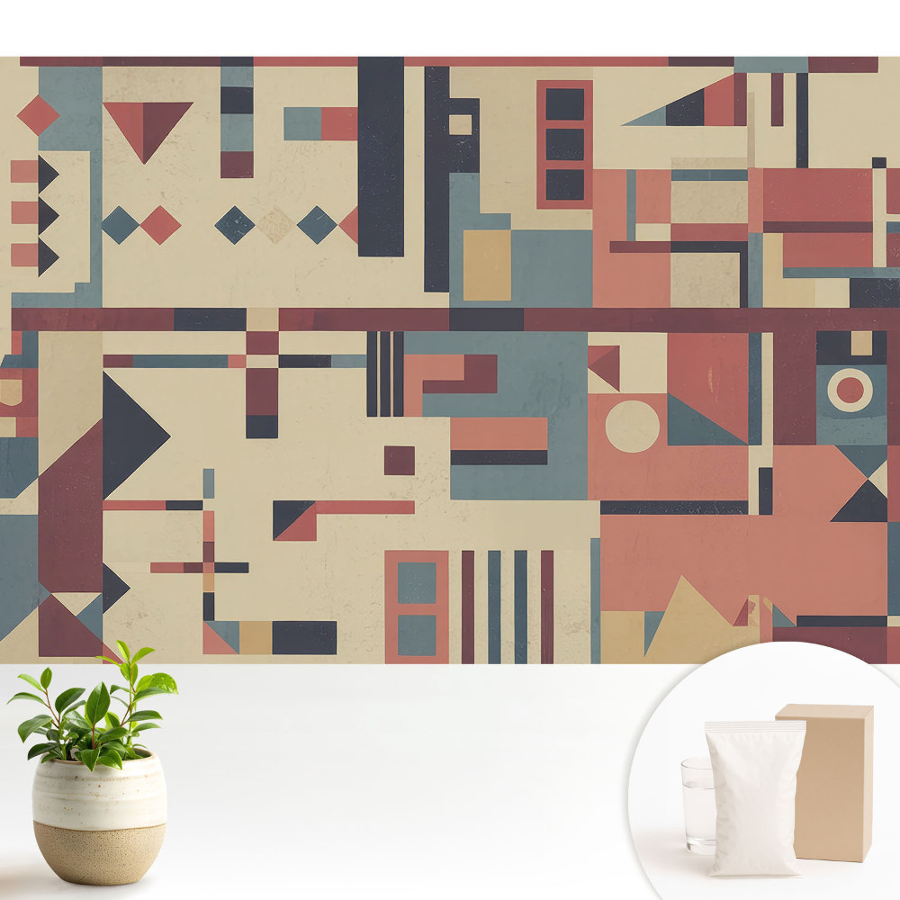 Fototapeta z nadrukiem na flizelinie Geometryczne kształty i żywe kolory