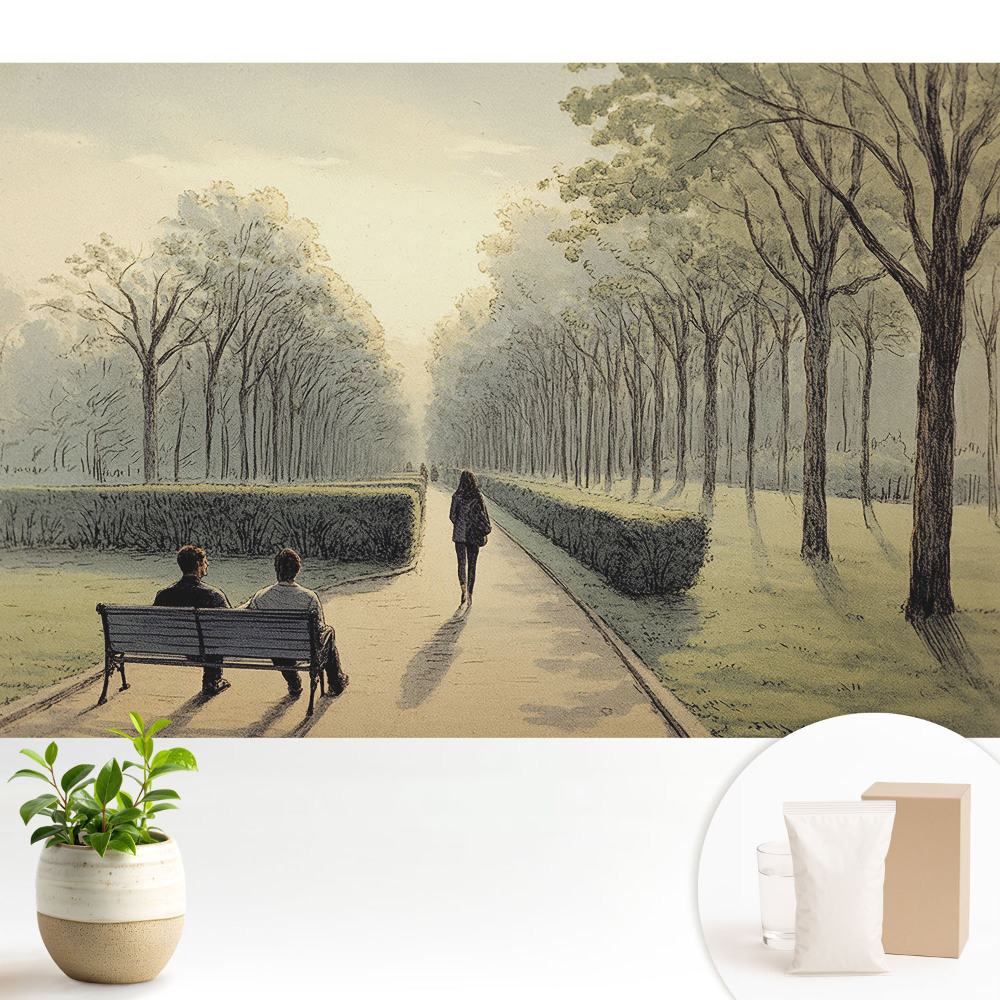 Tapeta fotograficzna flizelinowa Spokojny parkowy spacer