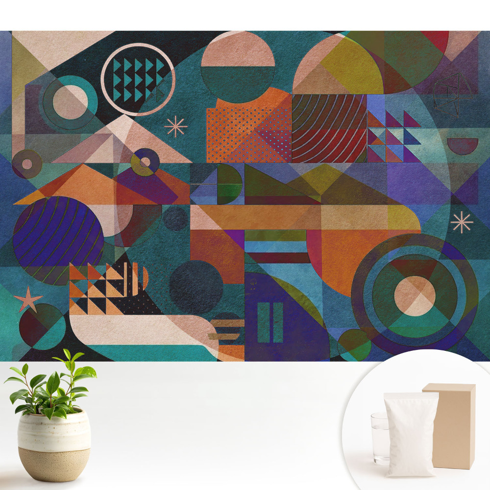 Fototapeta z nadrukiem na flizelinie Kolorowa abstrakcja geometryczna