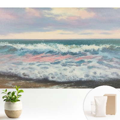 Fototapeta do salonu Morskie fale pastelowe barwy