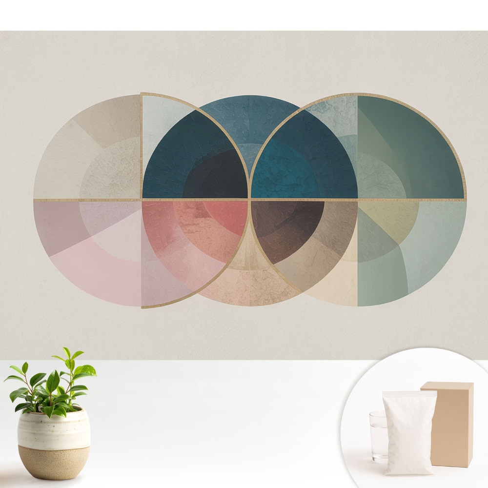 Fototapeta do salonu Kolorowe koła w stylu nowoczesnym