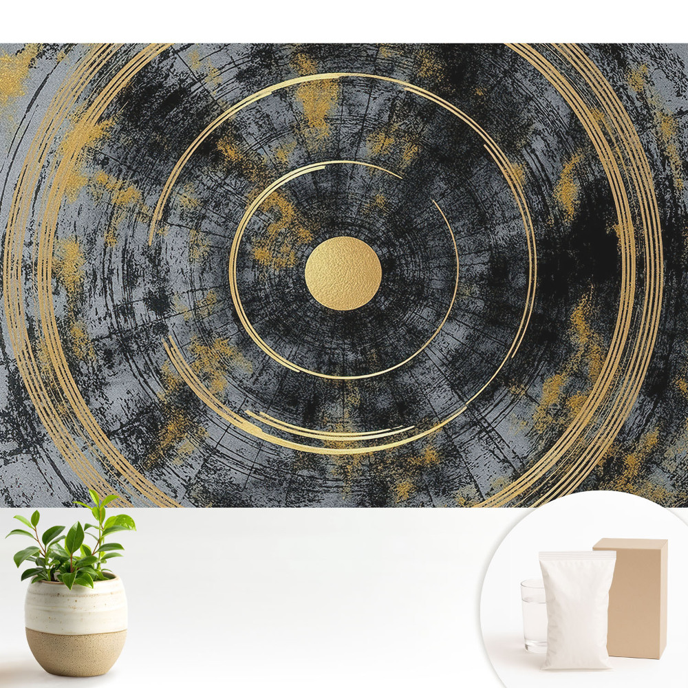 Nowoczesna fototapeta na wymiar Okręgi strukturalne pełne kontrastów