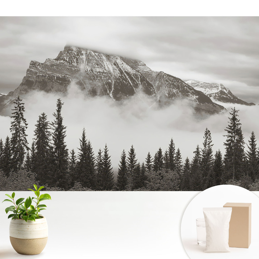 Tapeta fotograficzna flizelinowa Górski krajobraz w otoczeniu mgły