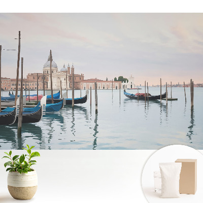 Fototapeta Urokliwa laguna gondole pastelowe kolory