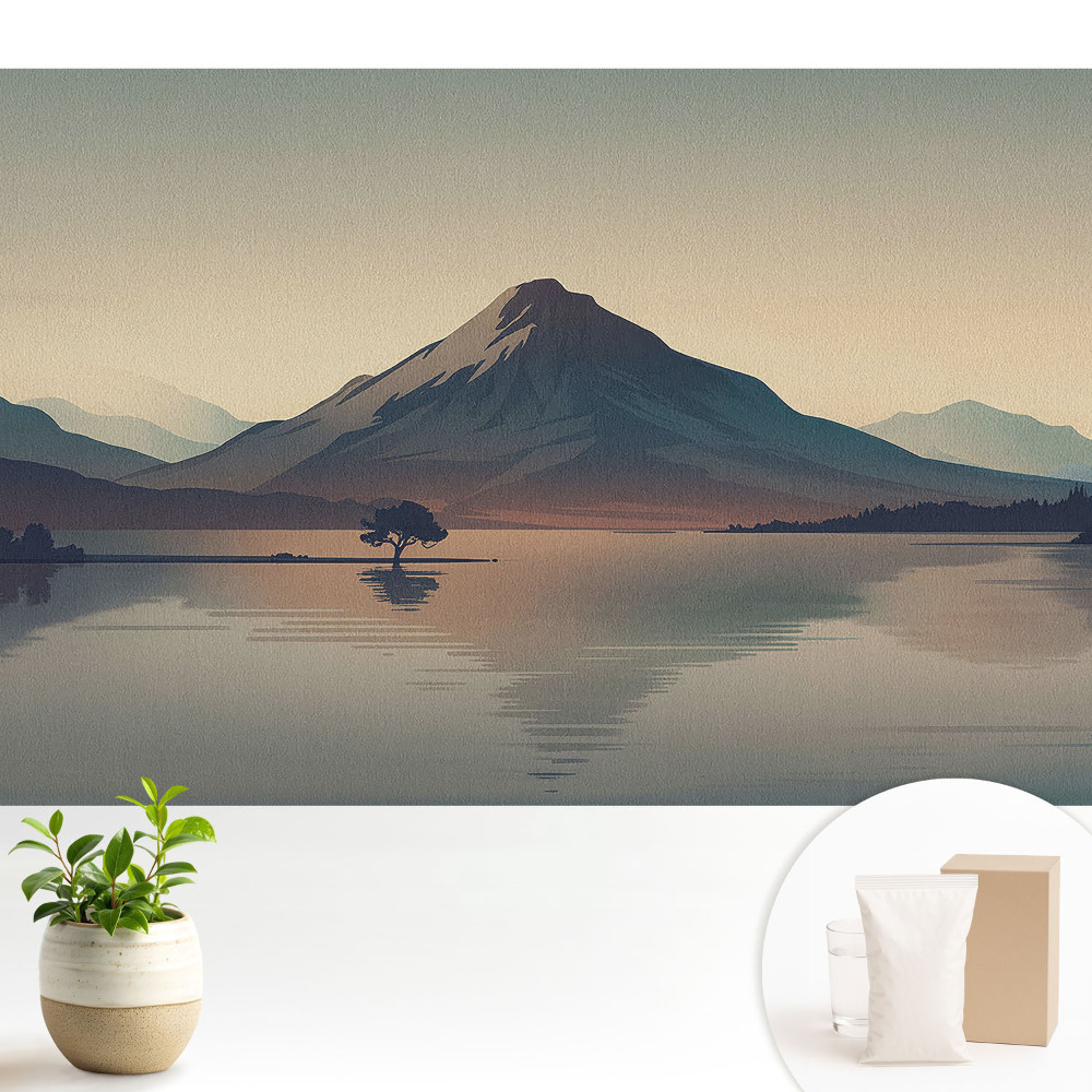 Fototapeta do salonu Górska panorama harmonia wody