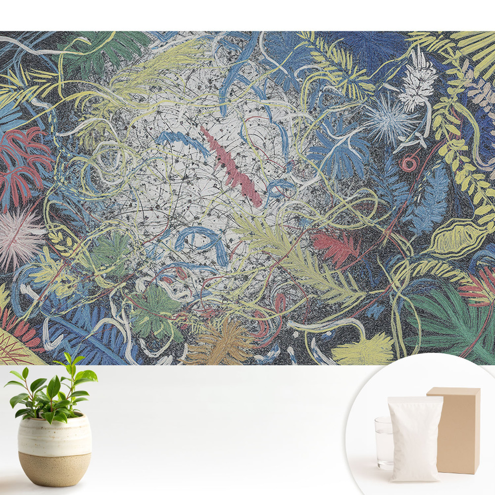 Tapeta fotograficzna flizelinowa Abstrakcyjne liście pełne energii