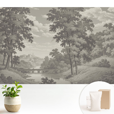 Fototapeta do salonu Krajobraz klasyczny z mostem