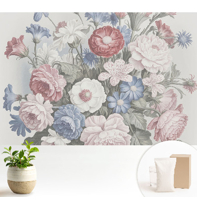 Tapeta fotograficzna flizelinowa Kolorowe kwiaty w klasycznej harmonii