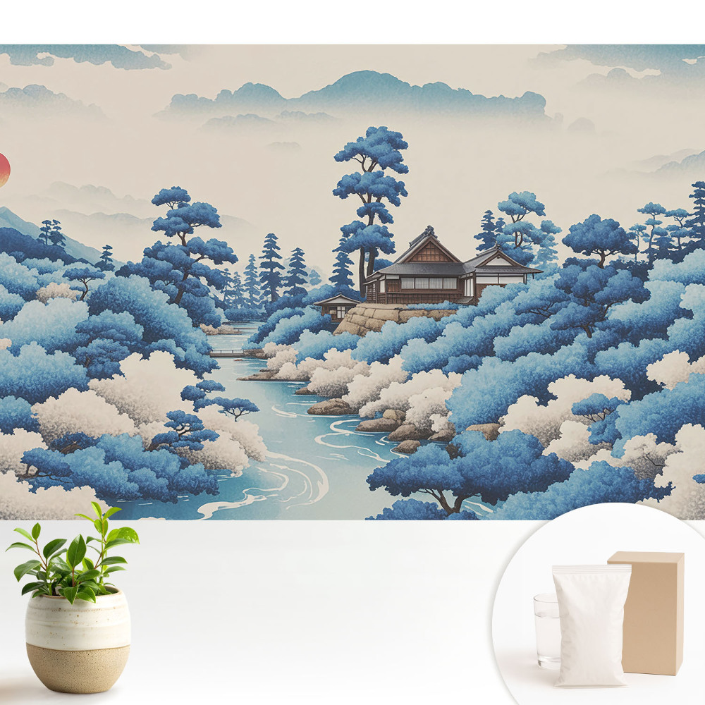 Nowoczesna fototapeta na wymiar Krajobraz górski z domem