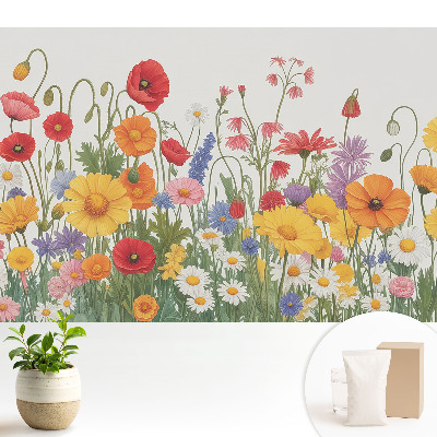 Fototapeta z nadrukiem na flizelinie Kolorowa łąka pełna kwiatów