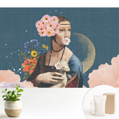 Fototapeta do salonu Kwiecisty portret surrealistyczny