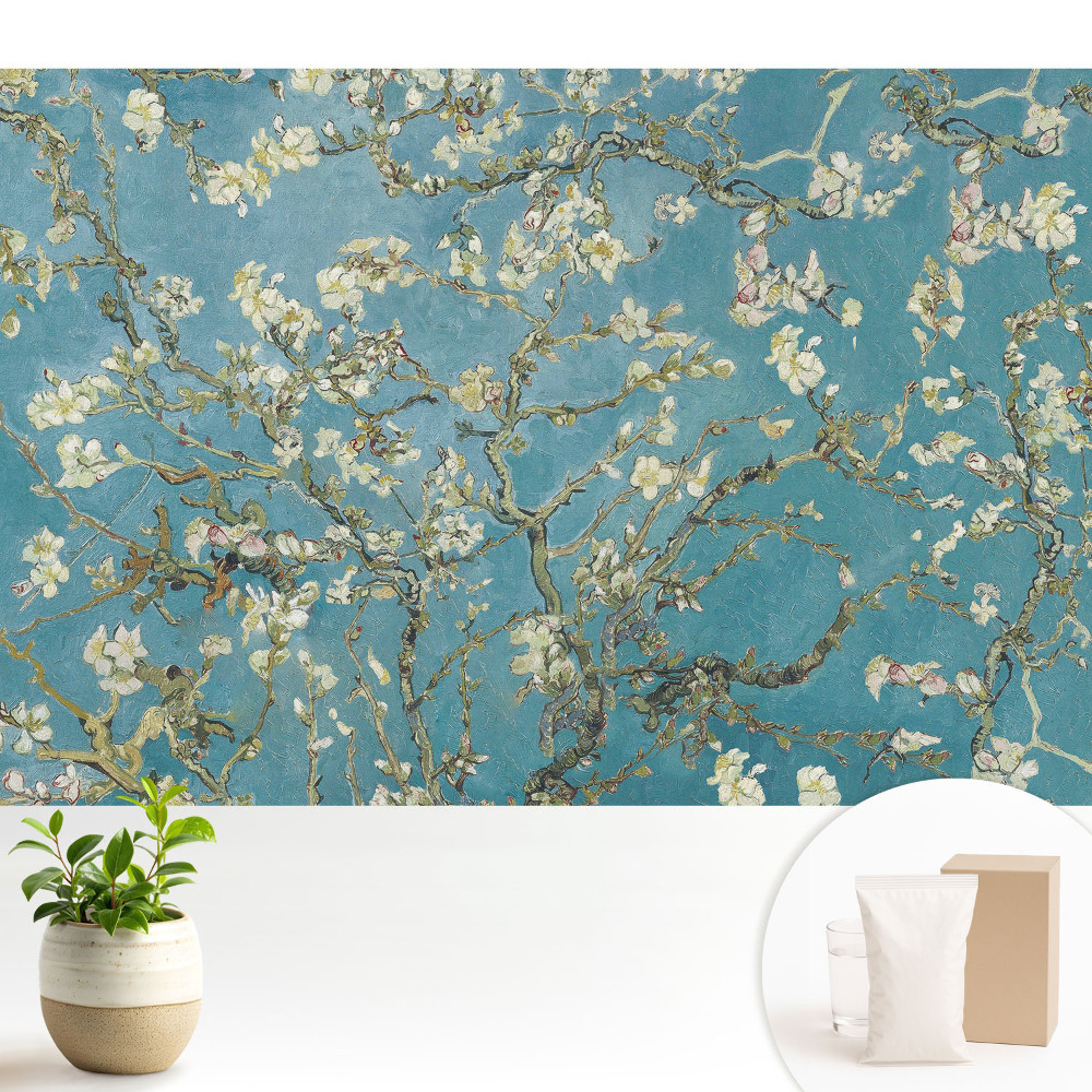 Fototapeta z nadrukiem na flizelinie Gałęzie migdałowca kwiaty delikatność