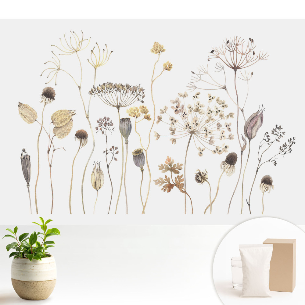 Fototapeta na wymiar do sypialni Suszone rośliny rustykalna kompozycja