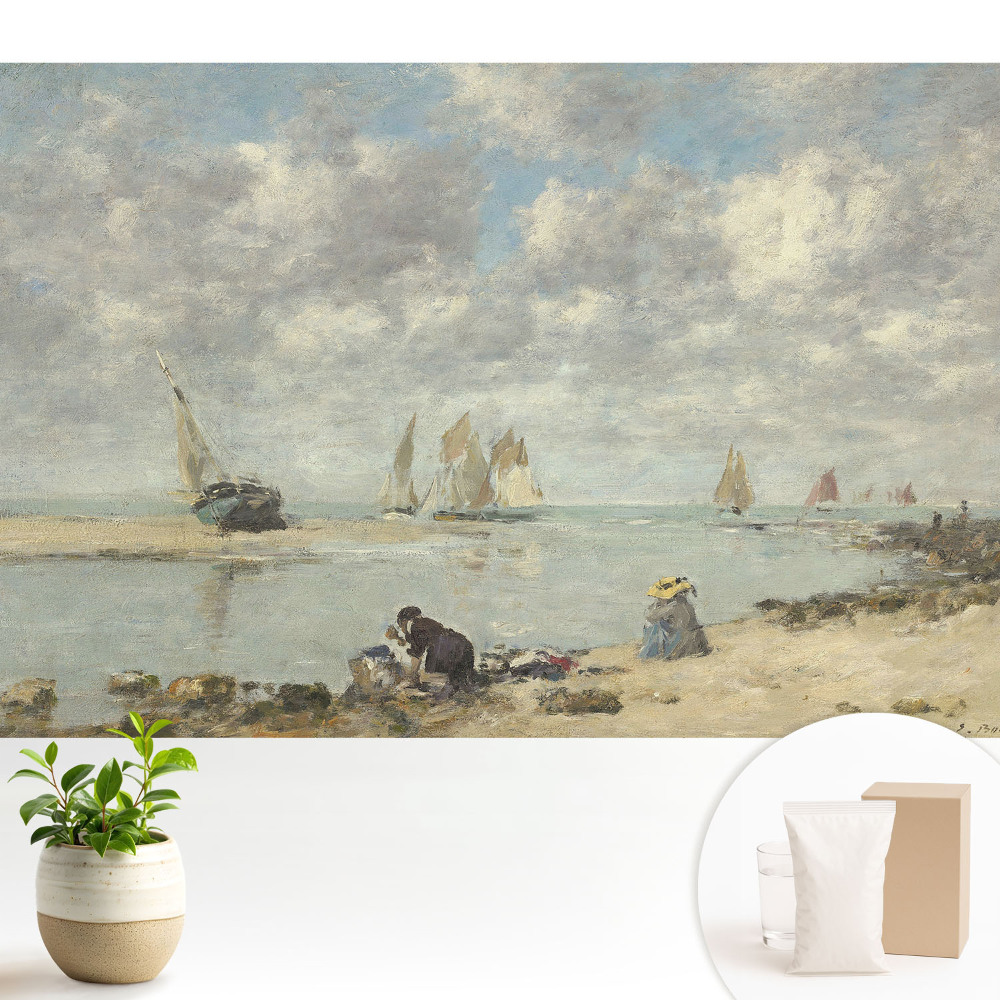 Fototapeta z nadrukiem na flizelinie Nadmorski widok z żaglówkami