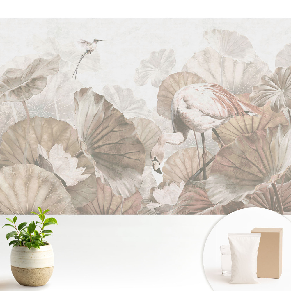 Tapeta fotograficzna flizelinowa Flaming wśród liści