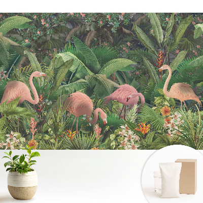 Fototapeta flizelinowa do salonu Tropikalna egzotyka flamingów