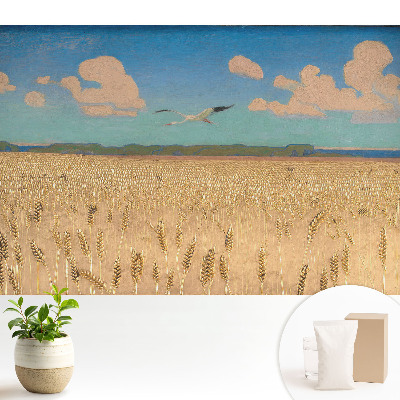 Tapeta fotograficzna flizelinowa Pole pszenicy pod niebem