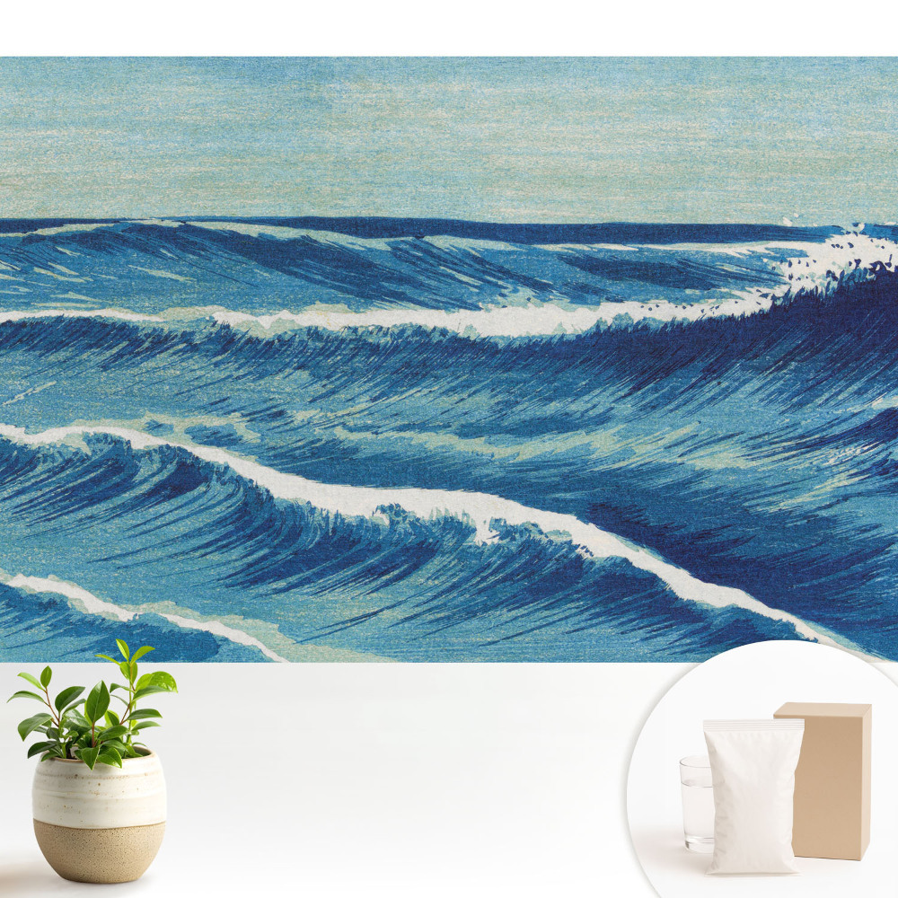 Fototapeta na wymiar do sypialni Morskie fale klasyczne inspiracje