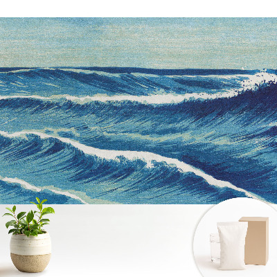 Fototapeta na wymiar do sypialni Morskie fale klasyczne inspiracje