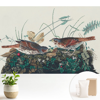 Tapeta fotograficzna flizelinowa Ptaki wśród zieleni