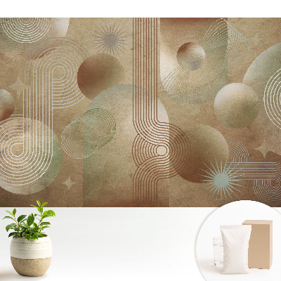 Tapeta fotograficzna flizelinowa Abstrakcyjna kompozycja geometryczna retro