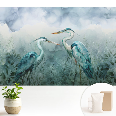 Tapeta fotograficzna flizelinowa Subtelna elegancja ptaków w otoczeniu natury