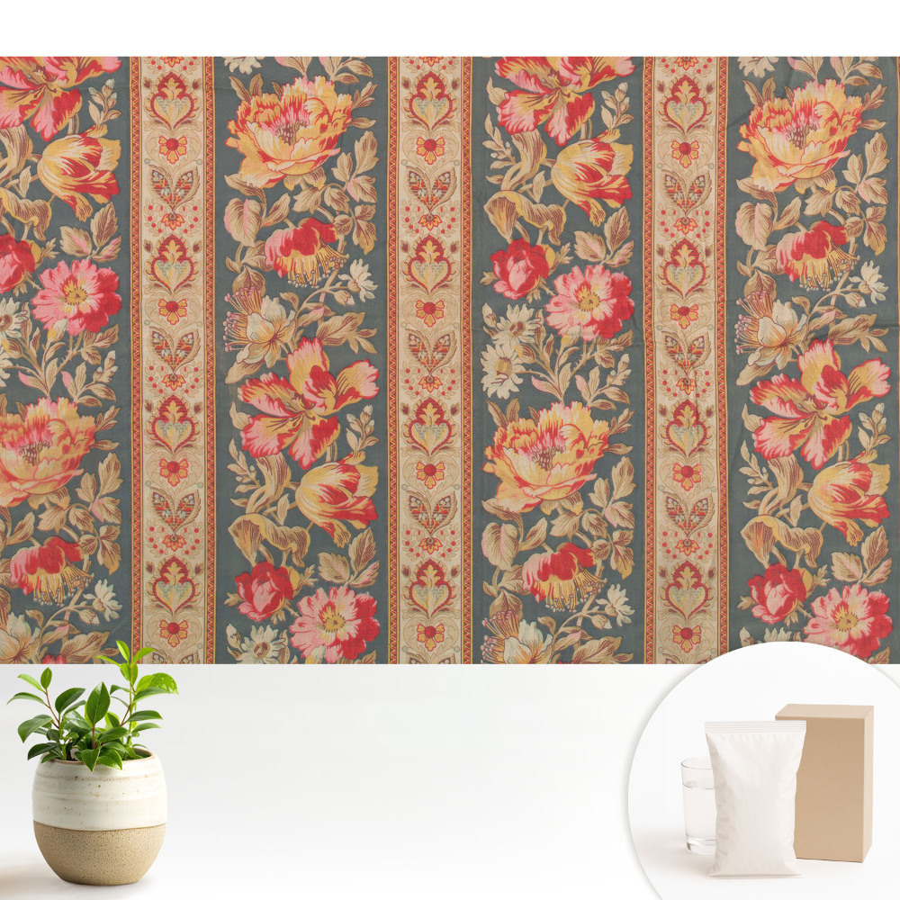 Fototapeta z nadrukiem na flizelinie Kwiaty i liście klasyczny styl