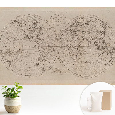 Tapeta fotograficzna flizelinowa Historyczny rysunek świata