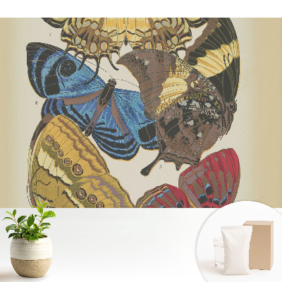 Tapeta fotograficzna flizelinowa Kolorowe motyle w eleganckiej kompozycji