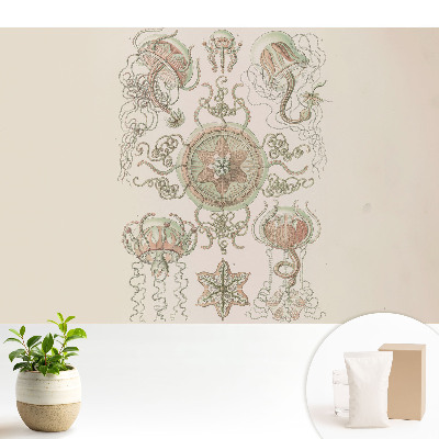 Nowoczesna fototapeta na wymiar Delikatne meduzy symetryczny motyw