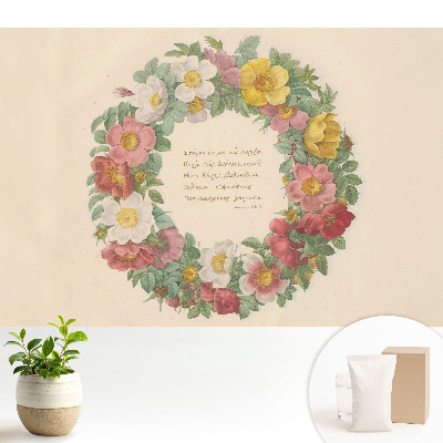 Fototapeta z nadrukiem na flizelinie Klasyczny wieniec kwiatowy